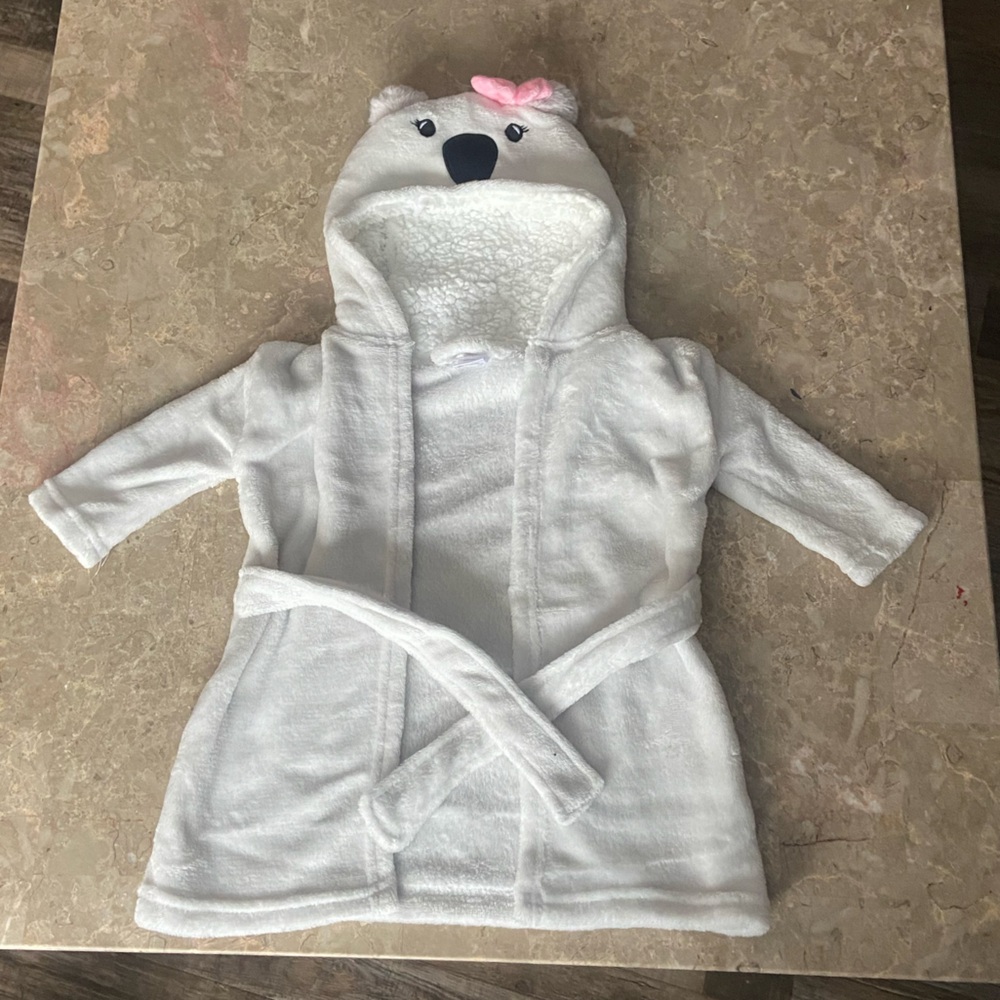 Cozy Bear Hooded Kids bath robe